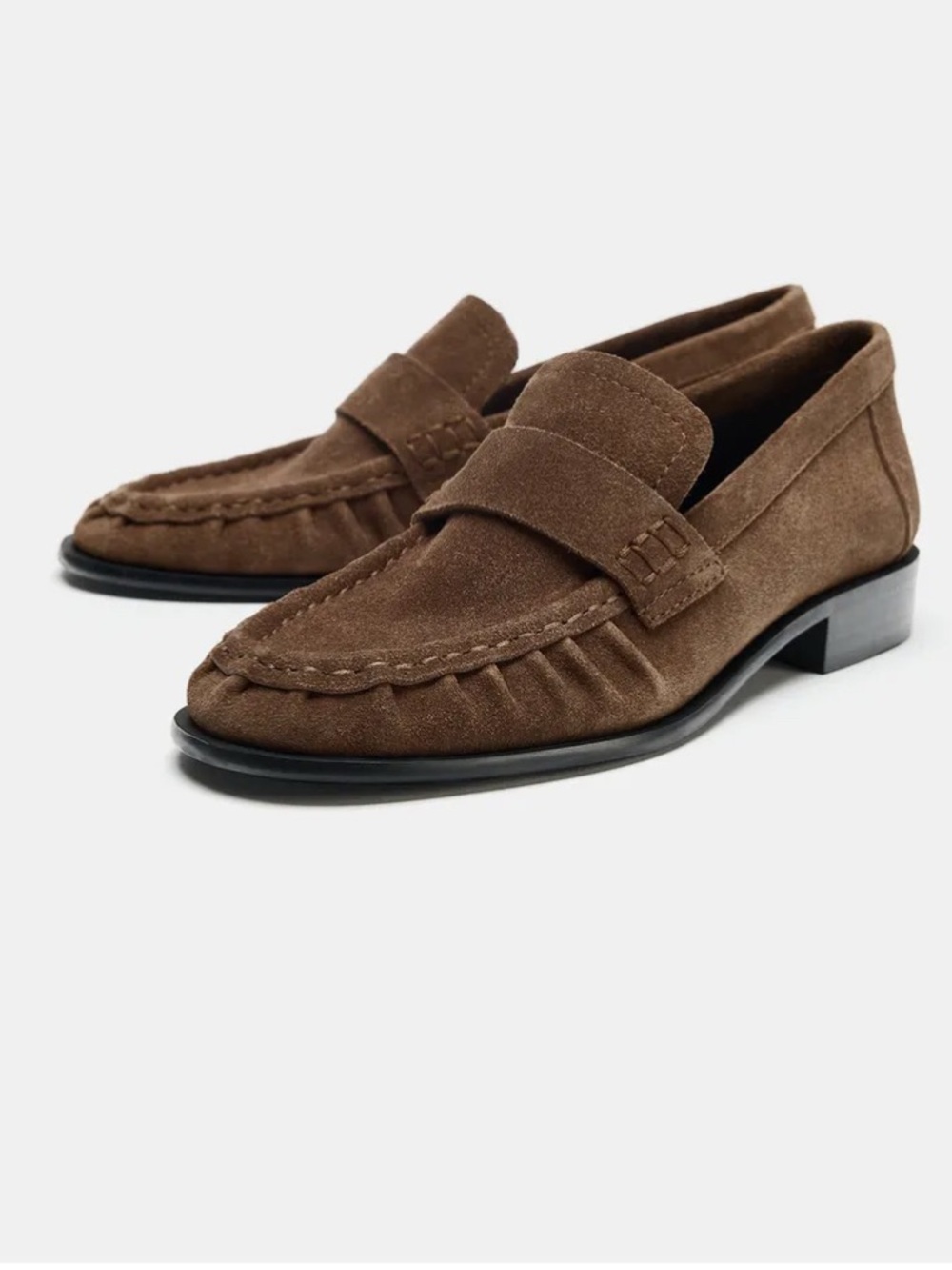Zara suede loafers